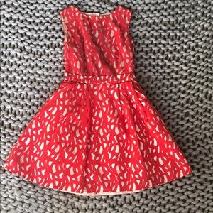 ASOS red laser cut skater dress